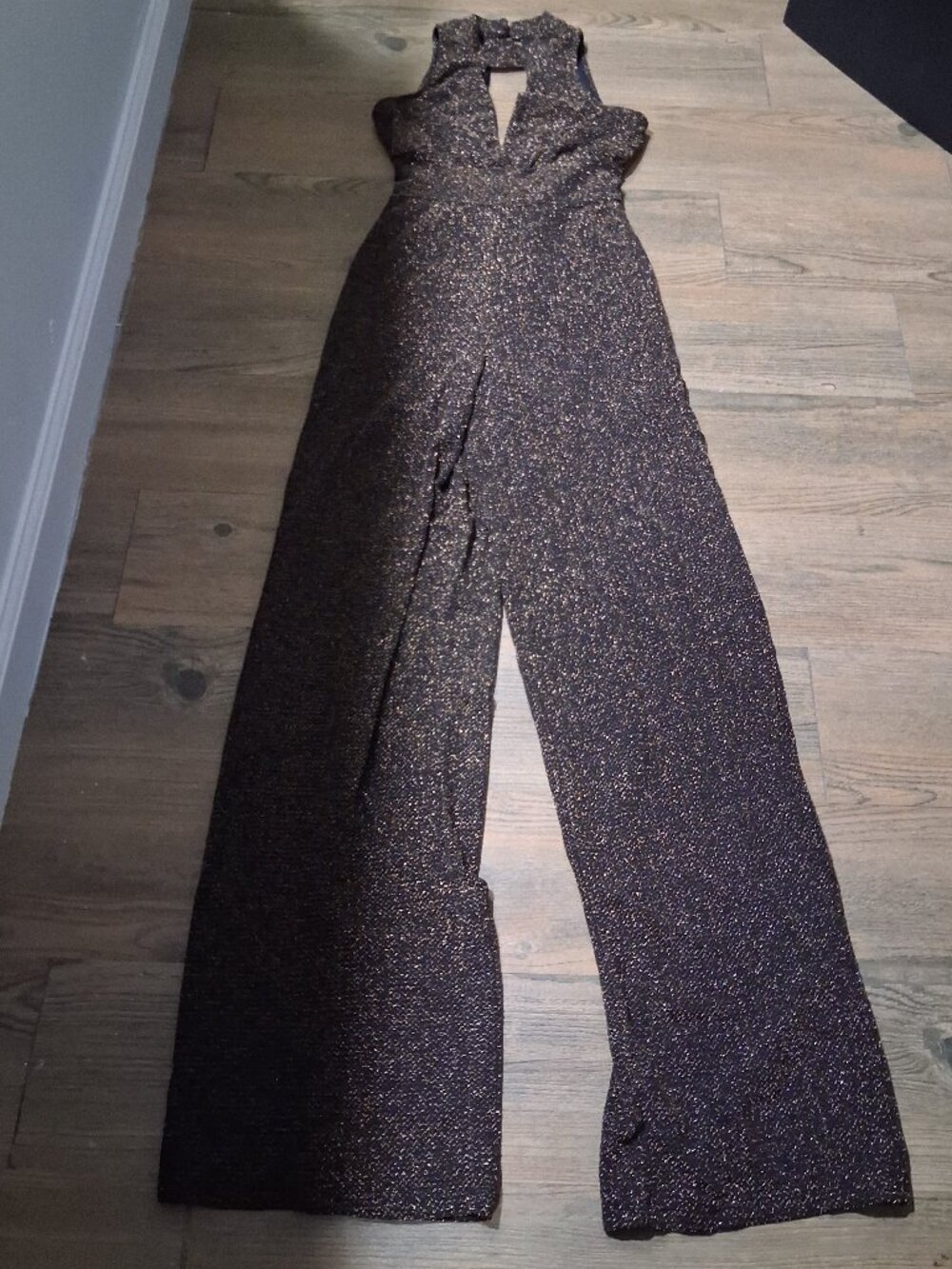 Black & Gold metallic jumpsuit